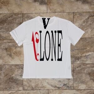 Palm Angels x Vlone Logo Tee White Size Medium
